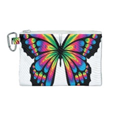 Abstract Animal Art Butterfly Canvas Cosmetic Bag (medium) by Simbadda