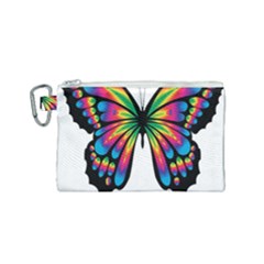 Abstract Animal Art Butterfly Canvas Cosmetic Bag (small) by Simbadda