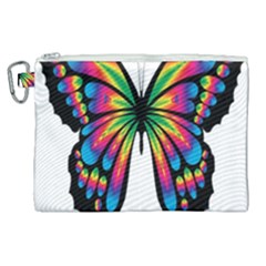 Abstract Animal Art Butterfly Canvas Cosmetic Bag (xl) by Simbadda