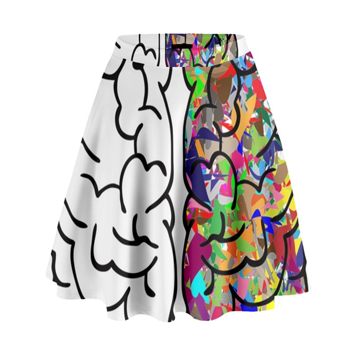 Brain Mind Anatomy High Waist Skirt