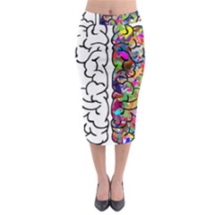 Brain Mind Anatomy Midi Pencil Skirt