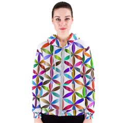 Flower Of Life Sacred Geometry Women s Zipper Hoodie