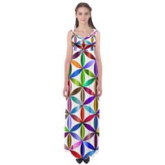 Flower Of Life Sacred Geometry Empire Waist Maxi Dress