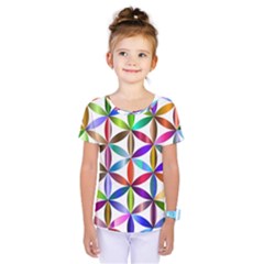 Flower Of Life Sacred Geometry Kids  One Piece Tee