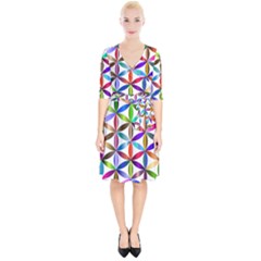 Flower Of Life Sacred Geometry Wrap Up Cocktail Dress