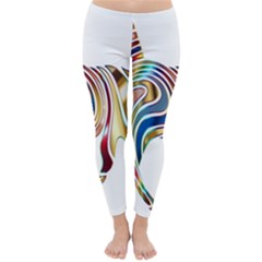 Horse Equine Psychedelic Abstract Classic Winter Leggings by Simbadda