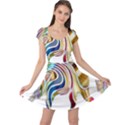 Horse Equine Psychedelic Abstract Cap Sleeve Dress View1