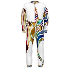 Horse Equine Psychedelic Abstract Onepiece Jumpsuit (men)  by Simbadda