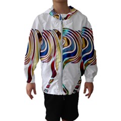 Horse Equine Psychedelic Abstract Hooded Wind Breaker (kids) by Simbadda