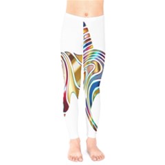 Horse Equine Psychedelic Abstract Kids  Legging by Simbadda