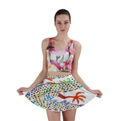 Dragon Asian Mythical Colorful Mini Skirt by Simbadda