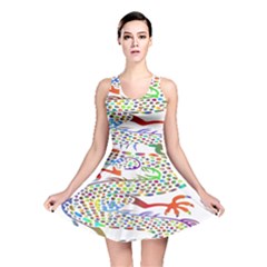 Dragon Asian Mythical Colorful Reversible Skater Dress by Simbadda