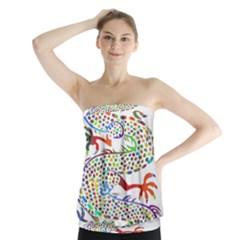 Dragon Asian Mythical Colorful Strapless Top by Simbadda