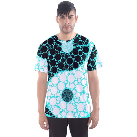 Yin Yang Eastern Asian Philosophy Men s Sports Mesh Tee by Simbadda