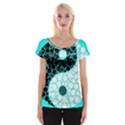 Yin Yang Eastern Asian Philosophy Cap Sleeve Tops View1