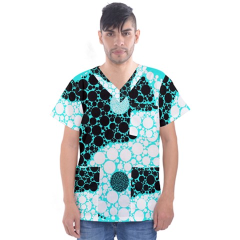 Yin Yang Eastern Asian Philosophy Men s V-neck Scrub Top by Simbadda