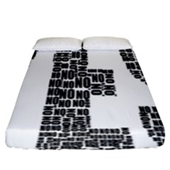 Yes No Typography Type Text Words Fitted Sheet (king Size) by Simbadda