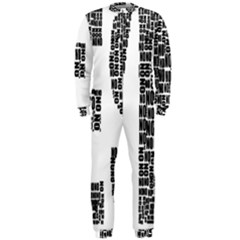 Yes No Typography Type Text Words Onepiece Jumpsuit (men)  by Simbadda