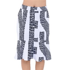 Yes No Typography Type Text Words Mermaid Skirt by Simbadda