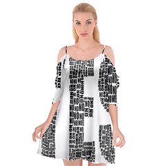 Yes No Typography Type Text Words Cutout Spaghetti Strap Chiffon Dress by Simbadda