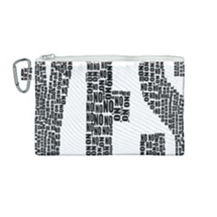 Yes No Typography Type Text Words Canvas Cosmetic Bag (medium) by Simbadda