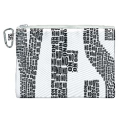 Yes No Typography Type Text Words Canvas Cosmetic Bag (xl) by Simbadda