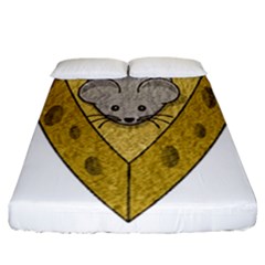 Cheese Rat Mouse Mice Food Cheesy Fitted Sheet (california King Size) by Simbadda