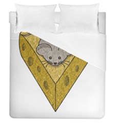 Cheese Rat Mouse Mice Food Cheesy Duvet Cover (queen Size) by Simbadda