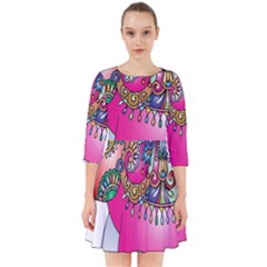 Elephant Pachyderm Animal Smock Dress by Simbadda