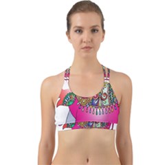 Elephant Pachyderm Animal Back Web Sports Bra by Simbadda