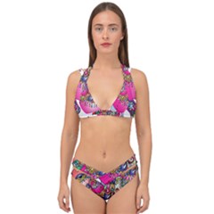 Elephant Pachyderm Animal Double Strap Halter Bikini Set by Simbadda