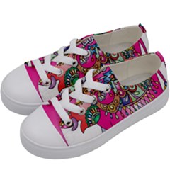 Elephant Pachyderm Animal Kids  Low Top Canvas Sneakers by Simbadda