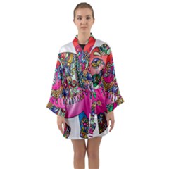 Elephant Pachyderm Animal Long Sleeve Kimono Robe