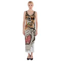 Tiger Tiger Png Lion Animal Fitted Maxi Dress by Simbadda