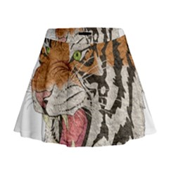 Tiger Tiger Png Lion Animal Mini Flare Skirt by Simbadda