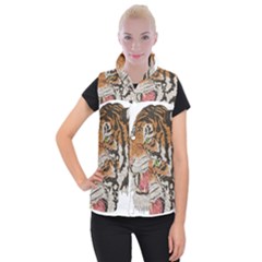 Tiger Tiger Png Lion Animal Women s Button Up Vest by Simbadda