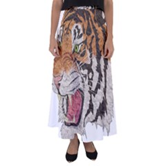 Tiger Tiger Png Lion Animal Flared Maxi Skirt by Simbadda