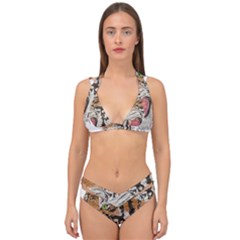 Tiger Tiger Png Lion Animal Double Strap Halter Bikini Set by Simbadda