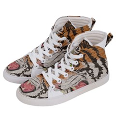 Tiger Tiger Png Lion Animal Men s Hi-top Skate Sneakers by Simbadda