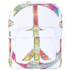 Flourish Decorative Peace Sign Full Print Backpack by Simbadda