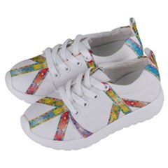 Flourish Decorative Peace Sign Kids  Lightweight Sports Shoes by Simbadda