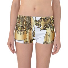 Gold Elephant Pachyderm Reversible Boyleg Bikini Bottoms by Simbadda