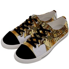 Gold Elephant Pachyderm Men s Low Top Canvas Sneakers by Simbadda