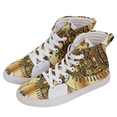 Gold Elephant Pachyderm Men s Hi-top Skate Sneakers by Simbadda