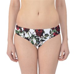 Red Roses print Hipster Bikini Bottoms