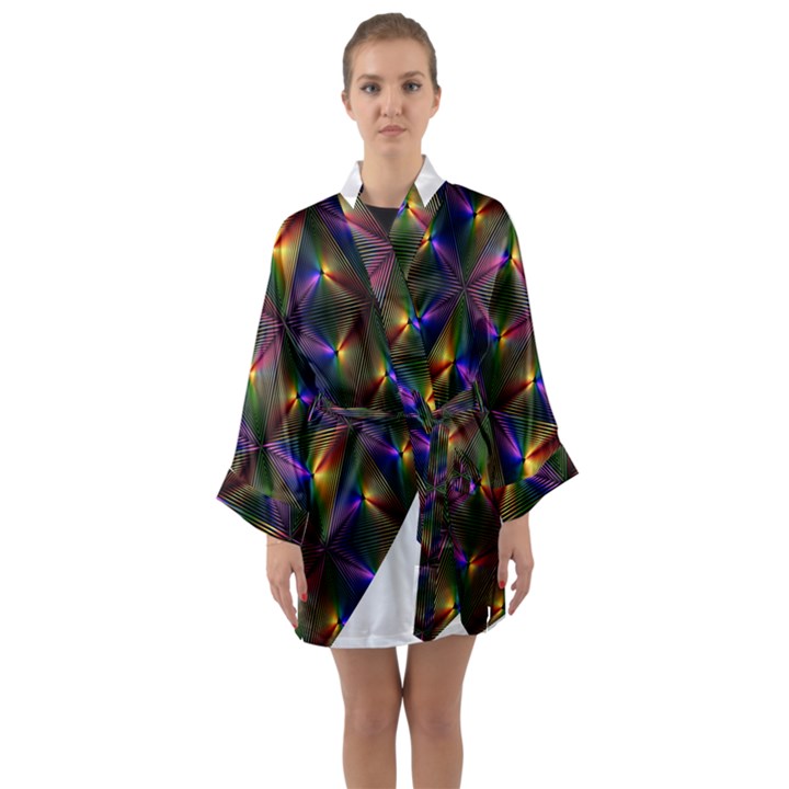 Heart Love Passion Abstract Art Long Sleeve Kimono Robe