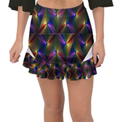 Heart Love Passion Abstract Art Fishtail Mini Chiffon Skirt by Simbadda