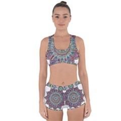 Mandala Decorative Ornamental Racerback Boyleg Bikini Set by Simbadda