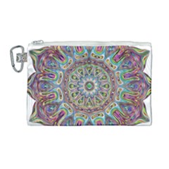 Mandala Decorative Ornamental Canvas Cosmetic Bag (large) by Simbadda