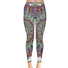 Mandala Decorative Ornamental Inside Out Leggings by Simbadda